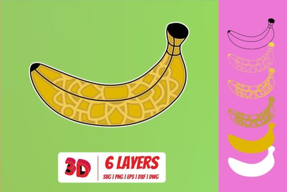 3D Banana SVG Cut File: A Versatile Digital Asset for Design, Education, and Production