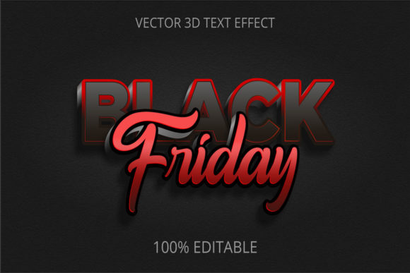3D Black Friday Text Effect