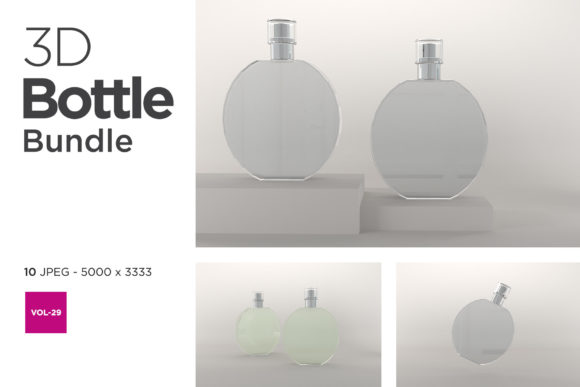 3D Bottle Mockup Bundle Vol-29: Realistic, Ready-to-Use Visuals for Product Launches and Brand Presentations
