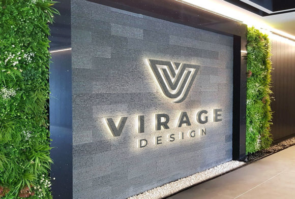 3D Concrete Signage Logo Mockup