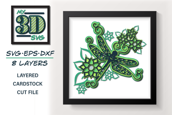 3D Dragonfly - Layered Dragonfly: A Practical Asset for Designers and Communicators