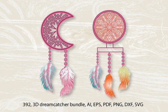 3D Hanging Layer Dreamcatcher Bundle