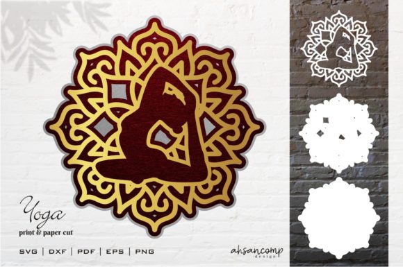 3D Layered Yoga Cut File Vector: A Versatile Design Asset for Creative and Functional Applications