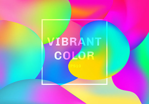 3D Liquid Fluid Shapes Vibrant Gradient