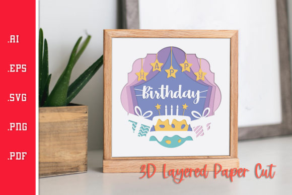 Birthday Stage - 3D Layered Paper Cut: A Tangible Anchor for Creative Planning and Celebration Design