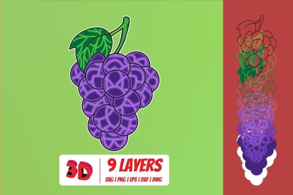 Bring Realism to Your Craft Projects with a 3D Grape SVG Cut File