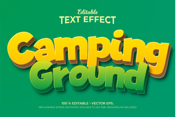 Camping Ground 3D Editable Text Effects: Bring Outdoor Branding to Life