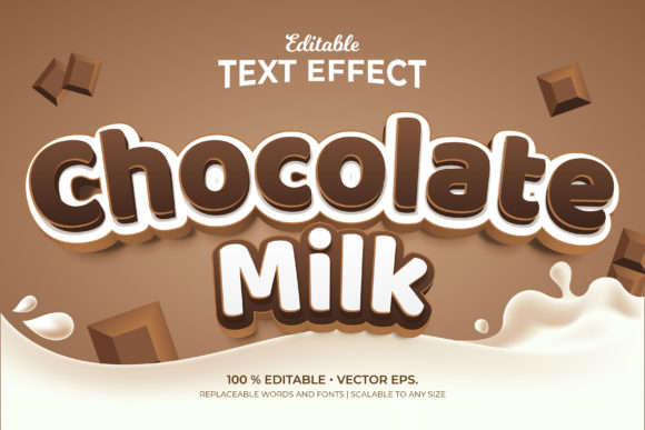 Chocolate Milk 3D Editable Text Effects: A Creative Tool for Designers, Educators, and Marketers