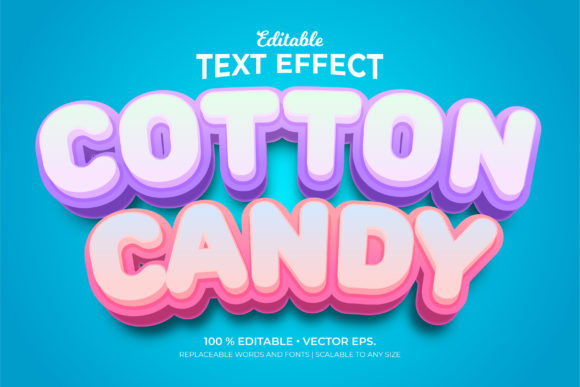 Cotton Candy 3D Editable Text Effects: Transforming Typography from Static to Immersive