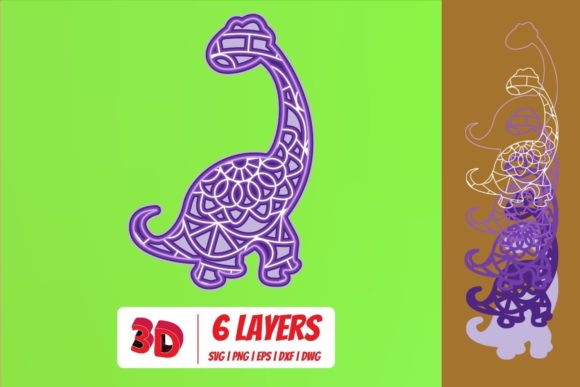 Dinosaurs 3D Layered SVG Cut File: A Creative Gateway for Crafters, Educators, and Makers