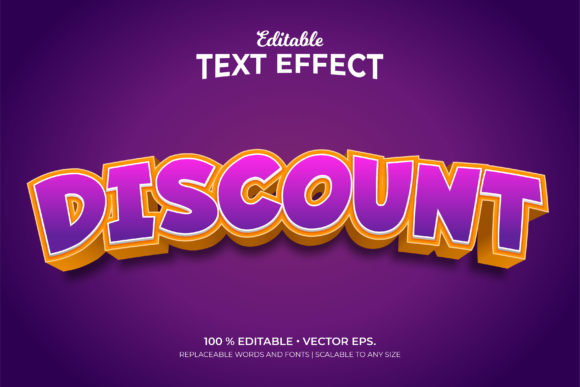 Discount 3D Style Editable Text Effects