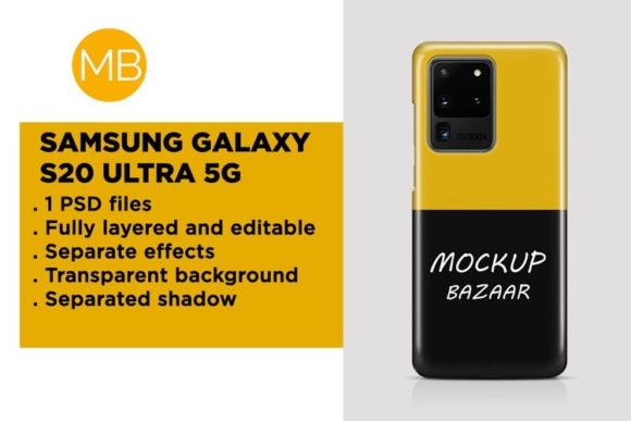 Galaxy S20 Ultra 3D Phone Case Mockup: Design Precision Meets Real-World Presentation