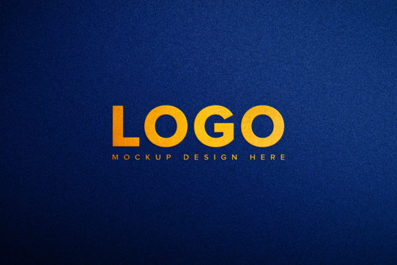 Gold Logo Mockup Design PSD
