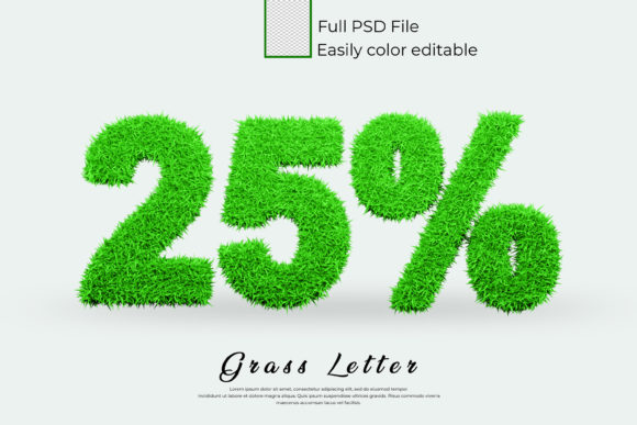 Grass Letter in 3D Grass Render