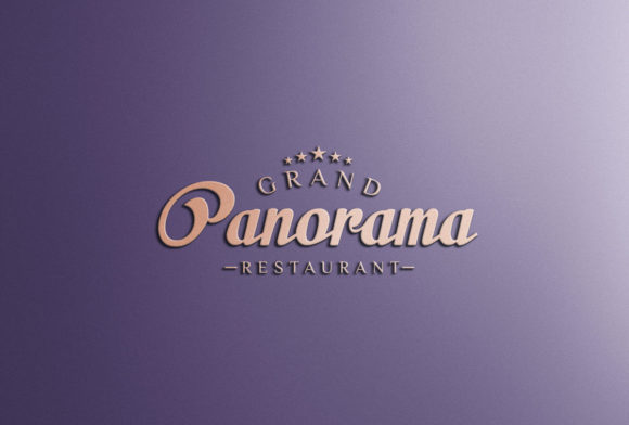 Logo Mockup - 3D Rose Gold Logo Signage