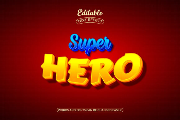 Super Hero 3D Editable Text Style Effect: Bring Impact, Clarity, and Customization to Your Visual Projects