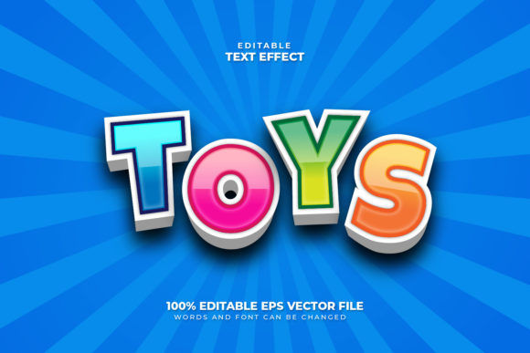 Toys 3D Text Effect: Editable Text Style