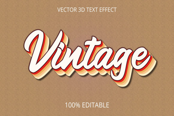 Vintage 3D Text Effect: Timeless Depth for Modern Design